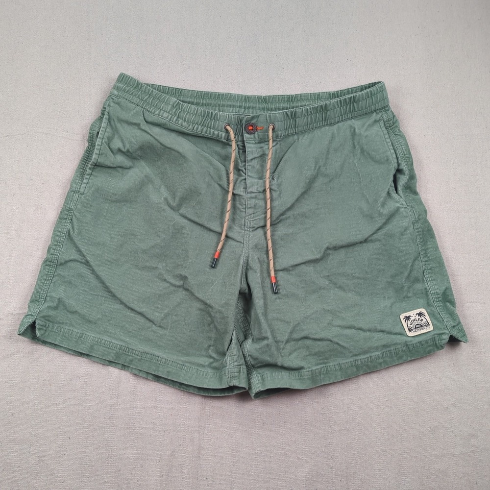 Howler Bros Shorts Mens 40 Green Corduroy Cotton Surf Casual Outdoor